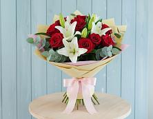 Букет цветов из:  Лилии и Розы в Немчиново