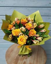 Букет цветов из:  Альстромерии и Розы в Немчиново