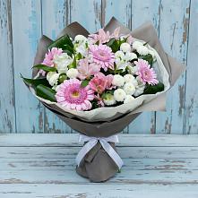 Букет цветов из:  Герберы, Альстромерии и Хризантемы #REPLACE_PRED# Немчиново