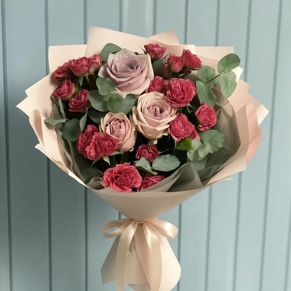 Букет цветов из: Гвоздики и Розы в Немчиново