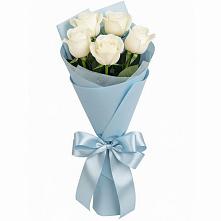 Букет 5 Белых роз Проуд в Немчиново