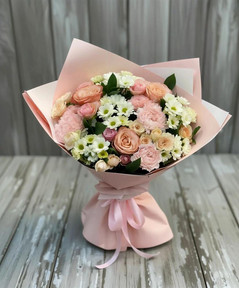 Букет цветов из: Гвоздики, Розы и Хризантемы в Немчиново