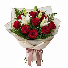 Букет цветов из:  Лилии и Розы в Немчиново