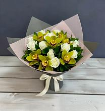 Букет цветов из:  Орхидеи и Розы в Немчиново