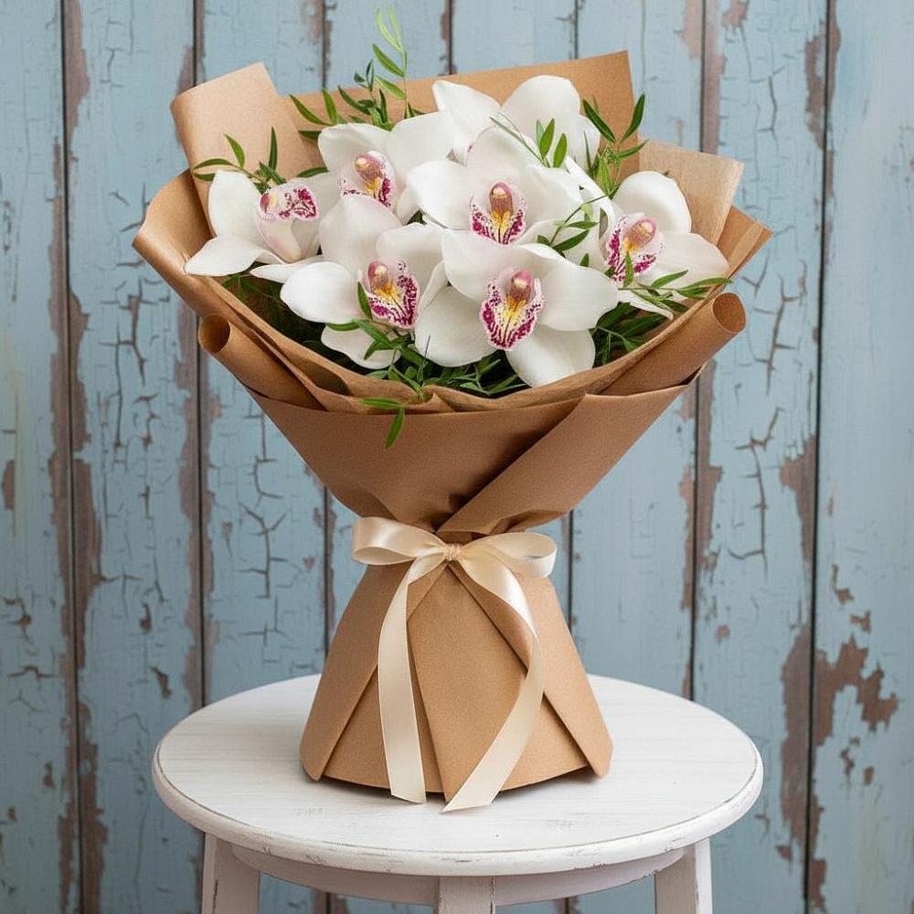 Букет цветов из: Орхидеи и Розы в Немчиново
