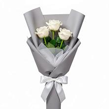Букет 3 белые розы #REPLACE_PRED# Немчиново