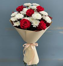 Букет цветов из:  Розы и Хризантемы в Немчиново