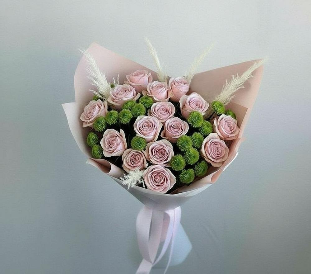 Букет цветов из: Розы и Хризантемы в Немчиново