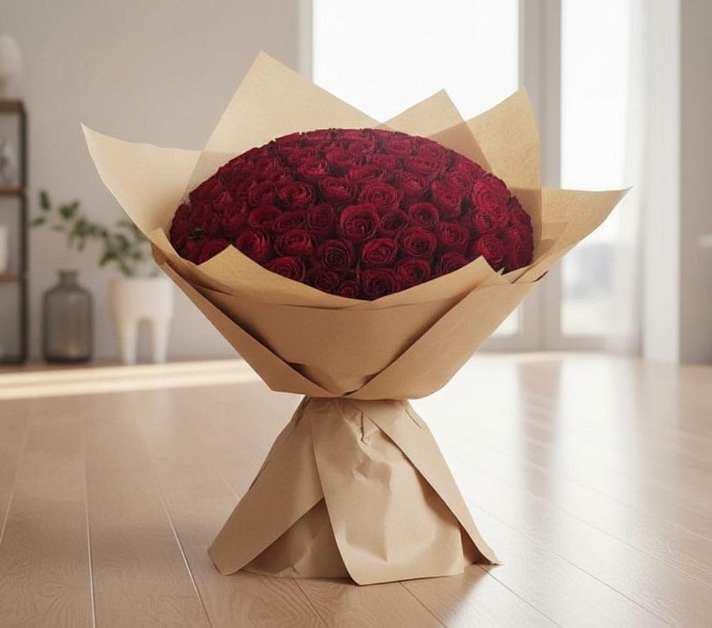 Букет 101 Красная роза в Немчиново