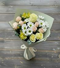 Букет цветов из:  Альстромерии, Розы и Хризантемы #REPLACE_PRED# Немчиново