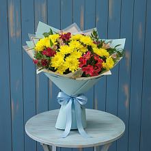 Букет цветов из:  Альстромерии и Хризантемы в Немчиново