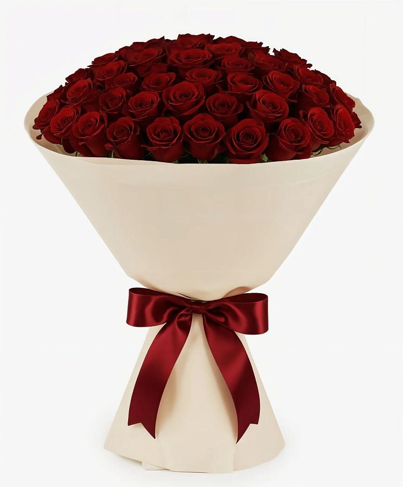 Букет 101 Бордовая роза Блэк Бакарра в Немчиново