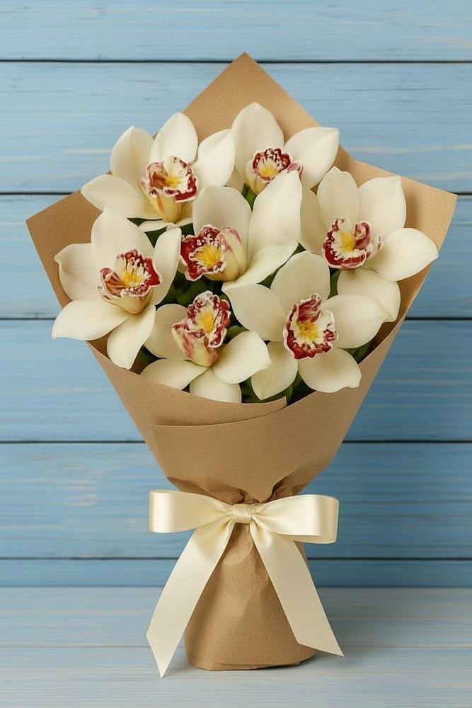 Букет цветов из: Орхидеи и Розы в Немчиново