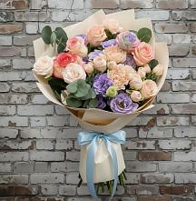 Букет цветов из:  Розы, Лизиантусы и Гвоздики #REPLACE_PRED# Немчиново